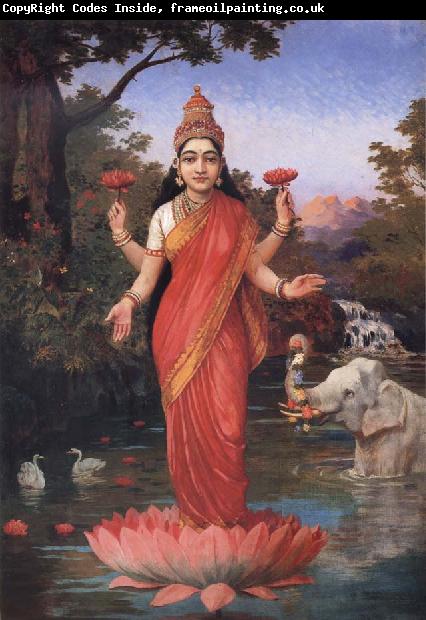 Raja Ravi Varma Goddess Lakshmi